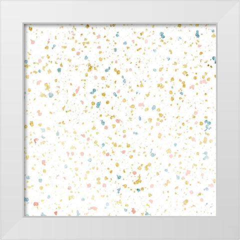 Fun Speckles White Modern Wood Framed Art Print by Villa, Mlli