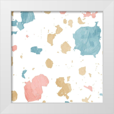 Fun Big Speckles White Modern Wood Framed Art Print by Villa, Mlli