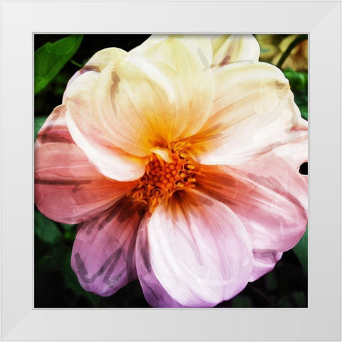 Flower Flow White Modern Wood Framed Art Print by Villa, Mlli