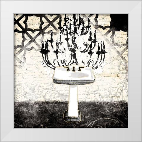 Black Cream Sink White Modern Wood Framed Art Print by Villa, Mlli