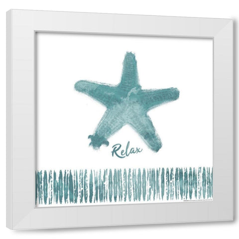 Relax Star White Modern Wood Framed Art Print by Villa, Mlli