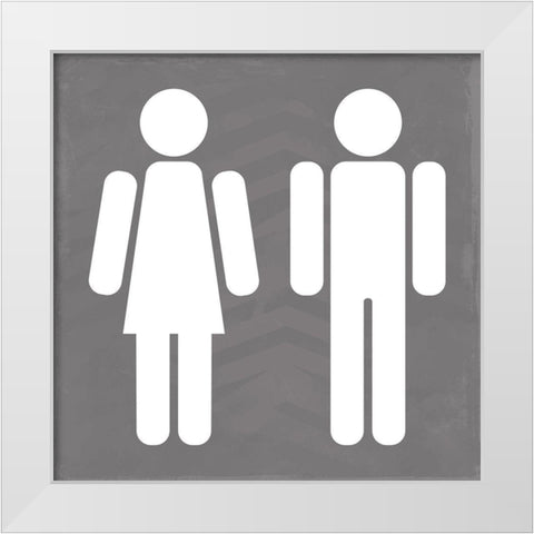 All Welcome White Modern Wood Framed Art Print by Villa, Mlli