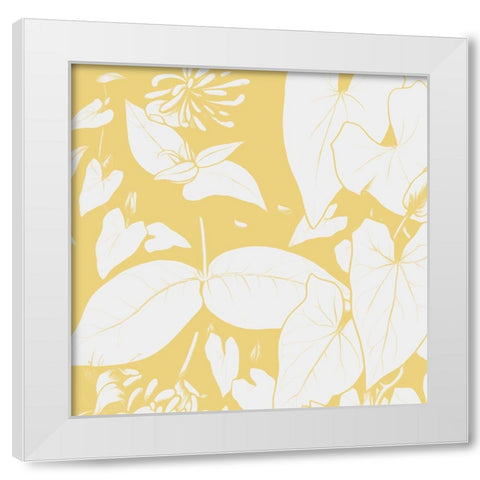 Sunshine Flowers Two White Modern Wood Framed Art Print by Villa, Mlli