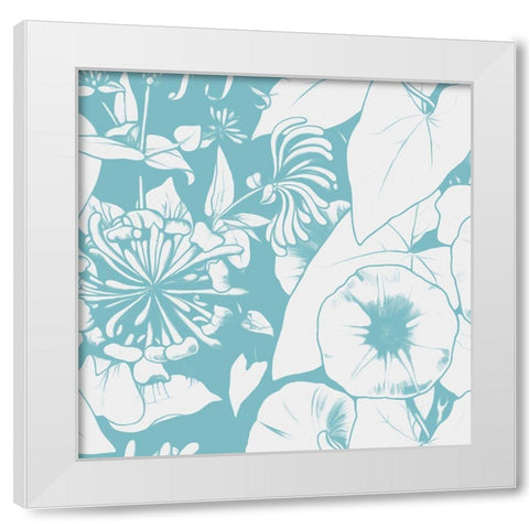 Sunshine Flowers Four White Modern Wood Framed Art Print by Villa, Mlli