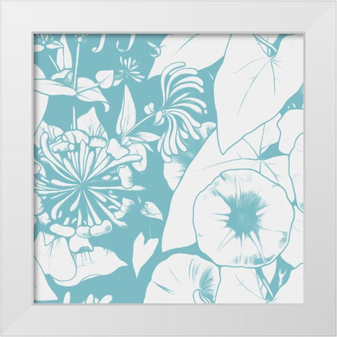 Sunshine Flowers Four White Modern Wood Framed Art Print by Villa, Mlli