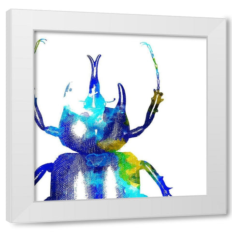 Water Bugs White Modern Wood Framed Art Print by Villa, Mlli