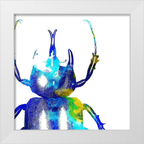 Water Bugs White Modern Wood Framed Art Print by Villa, Mlli