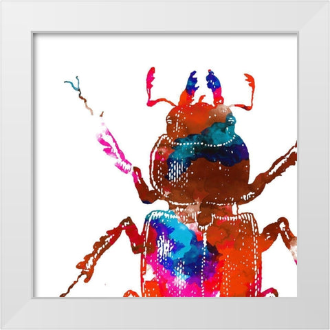 Water Bugs Two White Modern Wood Framed Art Print by Villa, Mlli