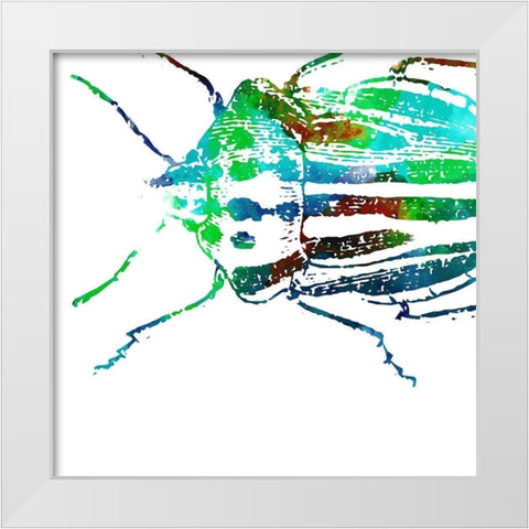 Water Bugs Three White Modern Wood Framed Art Print by Villa, Mlli