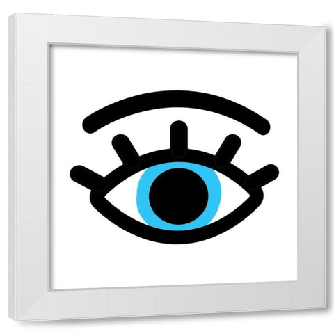 Blue Eye White Modern Wood Framed Art Print by Villa, Milli