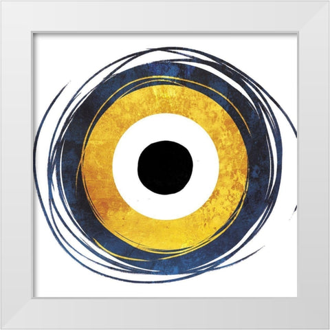Abstract Eye White Modern Wood Framed Art Print by Villa, Mlli