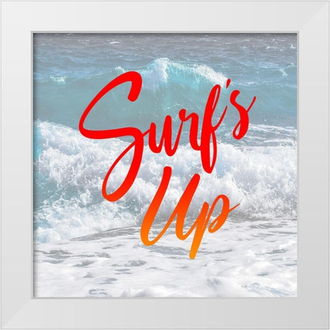 Surfs Up White Modern Wood Framed Art Print by Villa, Mlli