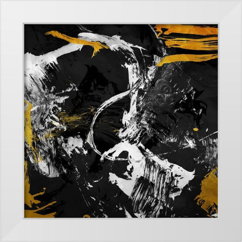 Dark Gold Frost White Modern Wood Framed Art Print by Villa, Mlli