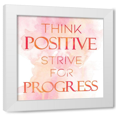 Positive White Modern Wood Framed Art Print by Villa, Mlli