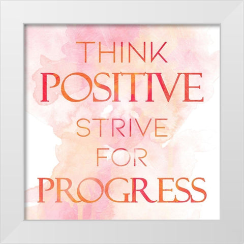 Positive White Modern Wood Framed Art Print by Villa, Mlli