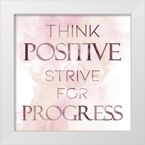 Positive Blush White Modern Wood Framed Art Print by Villa, Mlli