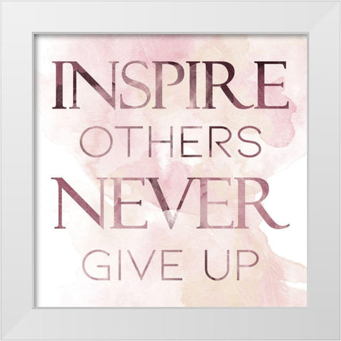 Inspire Blush White Modern Wood Framed Art Print by Villa, Mlli