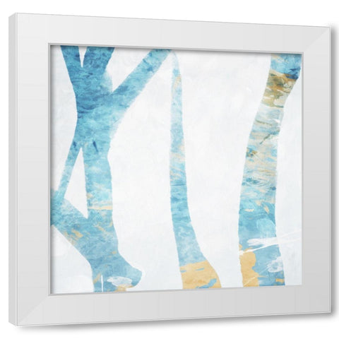 Birch Blue Mate White Modern Wood Framed Art Print by Villa, Milli