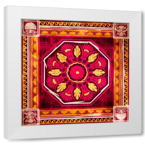 Hot Medallion White Modern Wood Framed Art Print by Villa, Mlli