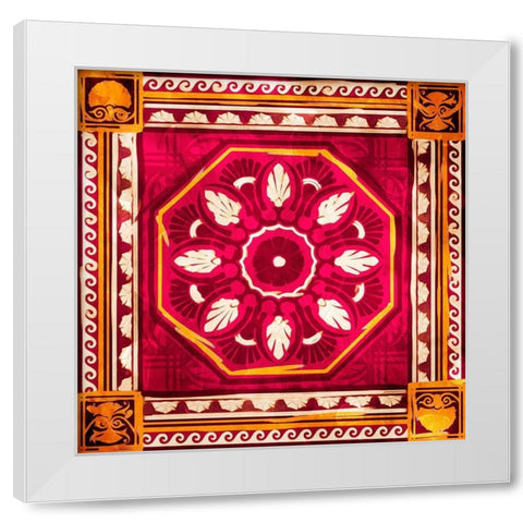 Hot Medallion Mate White Modern Wood Framed Art Print by Villa, Mlli