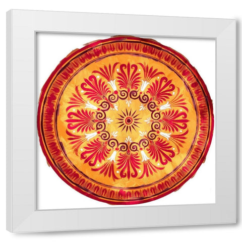 Medallion Plate Reversed White Modern Wood Framed Art Print by Villa, Mlli