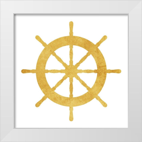 Gold Steering White Modern Wood Framed Art Print by Villa, Mlli