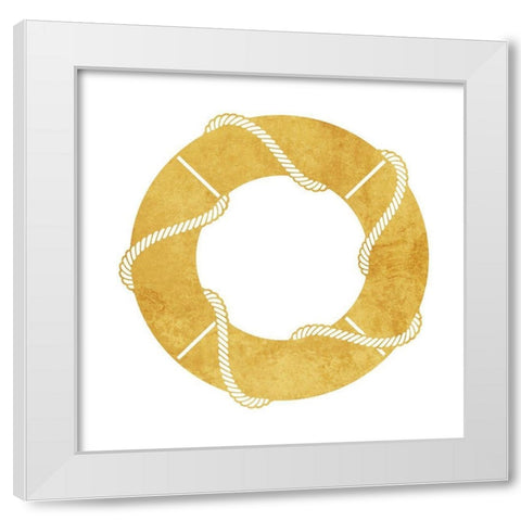Gold Floaty White Modern Wood Framed Art Print by Villa, Mlli