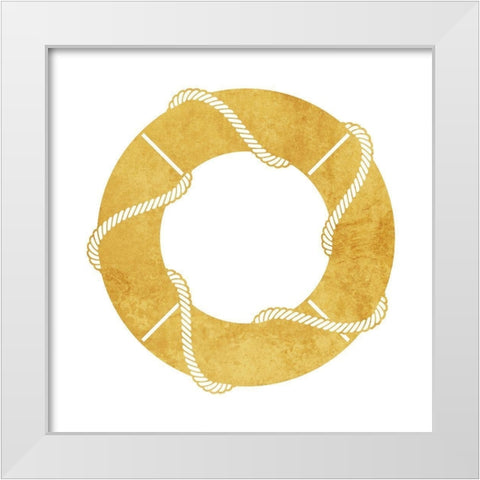 Gold Floaty White Modern Wood Framed Art Print by Villa, Mlli