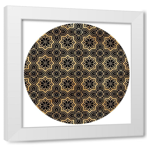 Dont Get Lost Circle White Modern Wood Framed Art Print by Villa, Milli