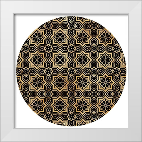 Dont Get Lost Circle White Modern Wood Framed Art Print by Villa, Milli