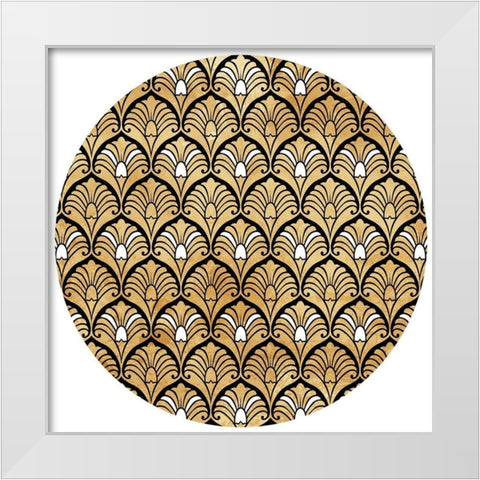Night Club Circle White Modern Wood Framed Art Print by Villa, Milli