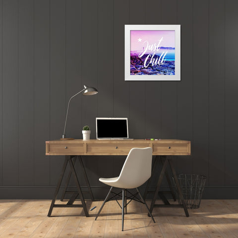 Just Chill Two White Modern Wood Framed Art Print by Villa, Mlli