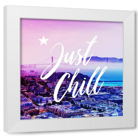 Just Chill Two White Modern Wood Framed Art Print by Villa, Mlli
