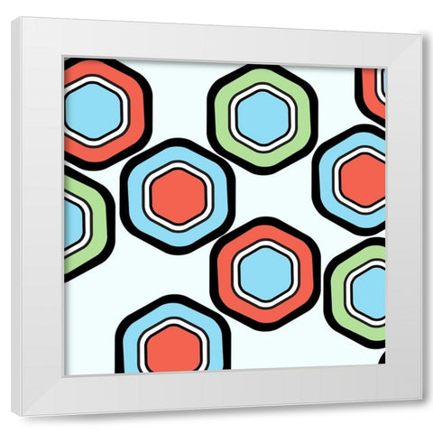 Colorful Honey White Modern Wood Framed Art Print by Villa, Mlli
