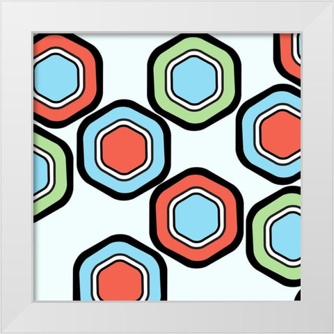 Colorful Honey White Modern Wood Framed Art Print by Villa, Mlli