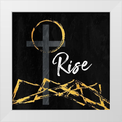 Rise White Modern Wood Framed Art Print by Villa, Mlli