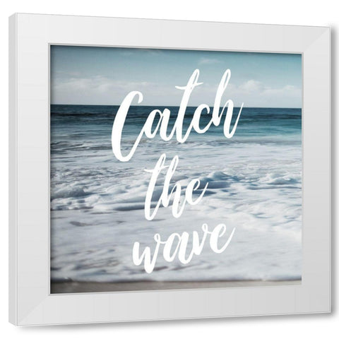 Catch The Wave White Modern Wood Framed Art Print by Villa, Mlli