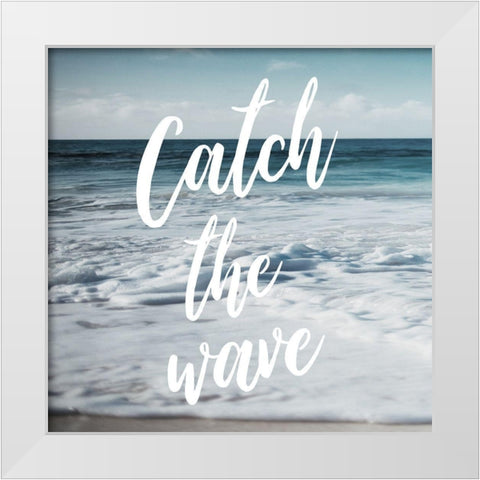 Catch The Wave White Modern Wood Framed Art Print by Villa, Mlli
