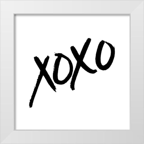 Xoxo White Modern Wood Framed Art Print by Villa, Mlli