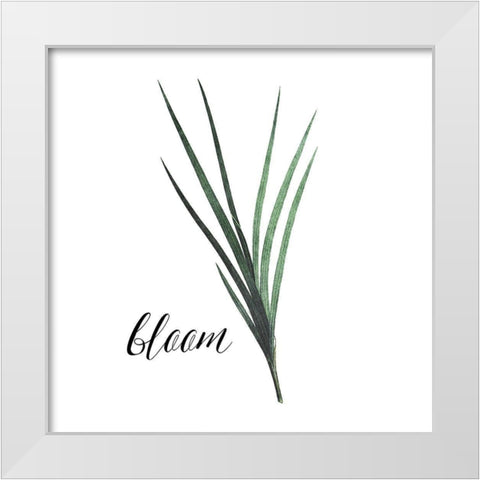 Bloom White Modern Wood Framed Art Print by Villa, Mlli