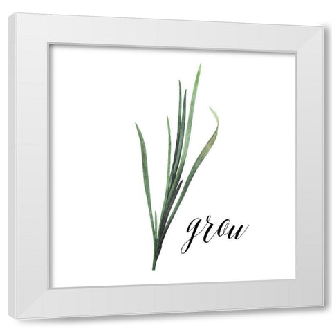 Grow White Modern Wood Framed Art Print by Villa, Mlli