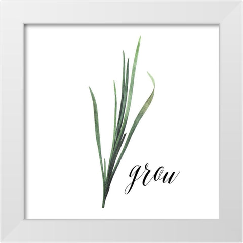 Grow White Modern Wood Framed Art Print by Villa, Mlli