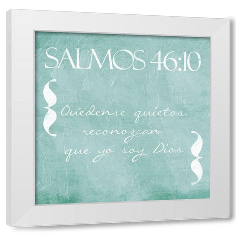 Salmos Quedense Mint White Modern Wood Framed Art Print by Villa, Mlli