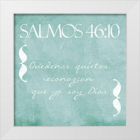 Salmos Quedense Mint White Modern Wood Framed Art Print by Villa, Mlli