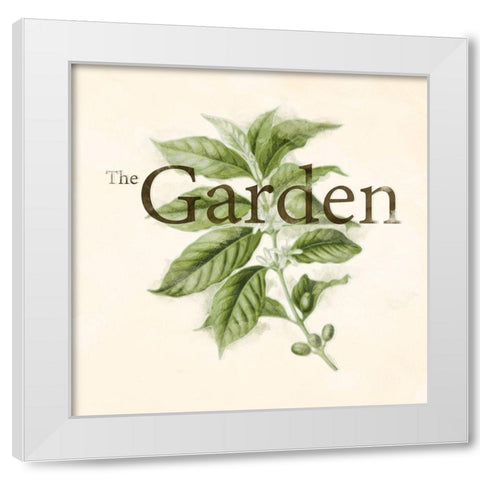 The Garden Flower White Modern Wood Framed Art Print by Villa, Mlli