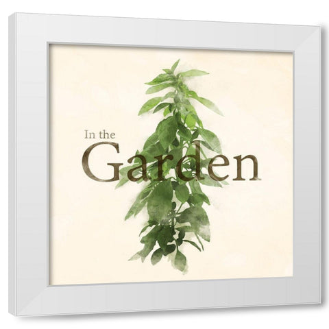 In The Garden Flower White Modern Wood Framed Art Print by Villa, Mlli