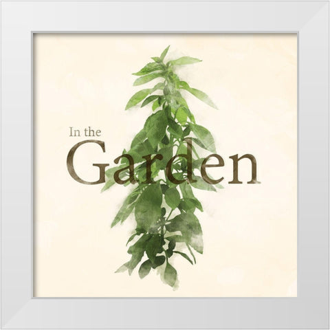 In The Garden Flower White Modern Wood Framed Art Print by Villa, Mlli