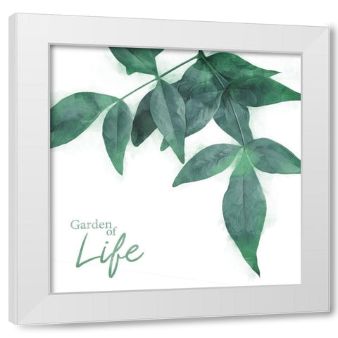 Leaf Life White Modern Wood Framed Art Print by Villa, Mlli