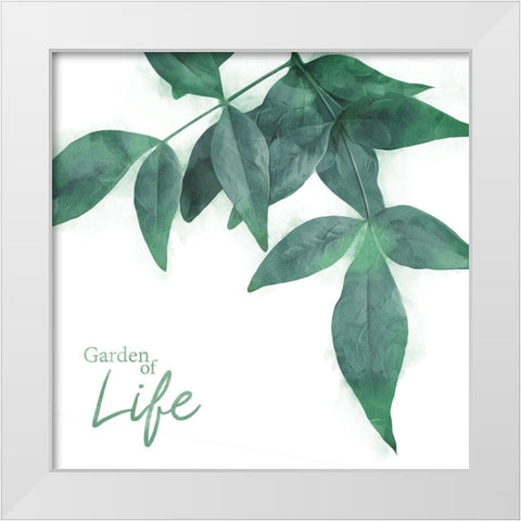 Leaf Life White Modern Wood Framed Art Print by Villa, Mlli