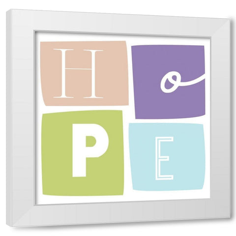 Hope Boxes White Modern Wood Framed Art Print by Villa, Mlli